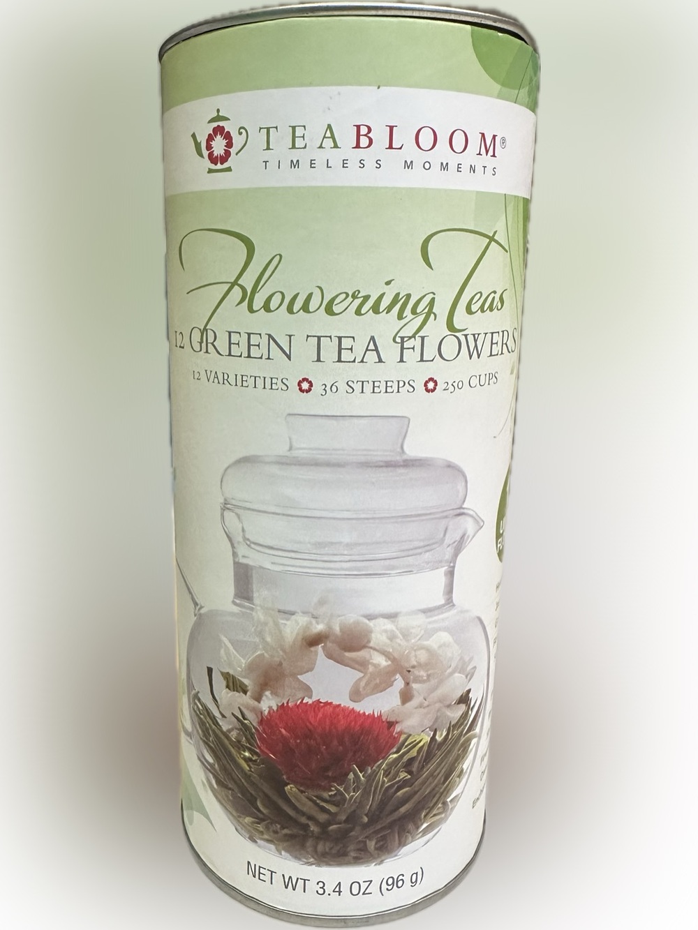 2020 TEABLOOM FLOWERING GREEN TEA FLOWERS 11 CT COLLECTIBLE TIN HEALTHY HOT COLD
